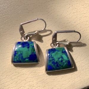Sterling silver stone earrings